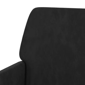 Πολυθρόνα Μαύρη 62 x 79x 79 εκ. Βελούδινη - Pakobazaar