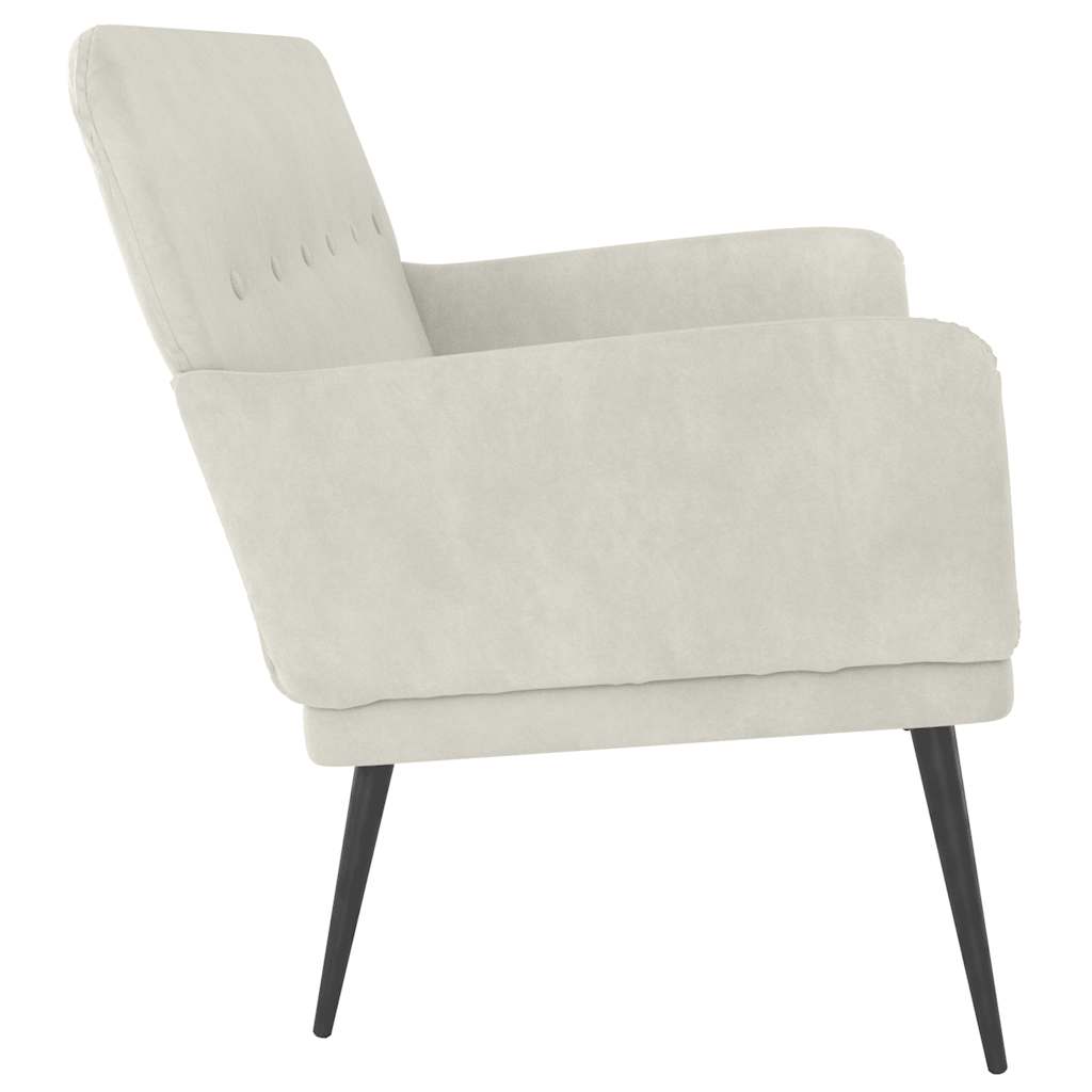 Πάγκος Κρεμ 108x79x79 εκ. Βελούδινος