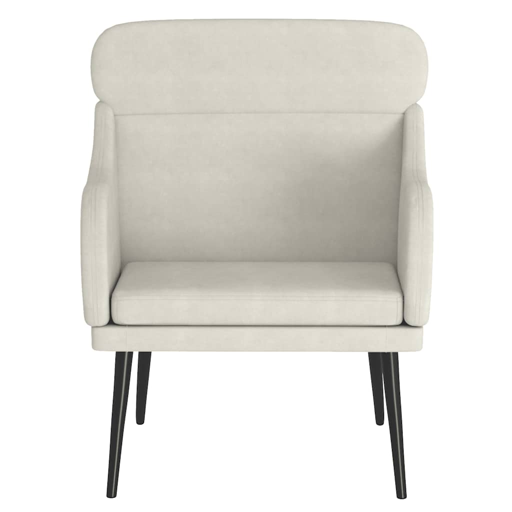 Πολυθρόνα Κρεμ 63x76x80 εκ. Βελούδινη