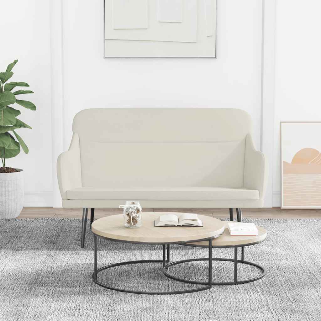 Πάγκος Κρεμ 110x76x80 εκ. Βελούδινος