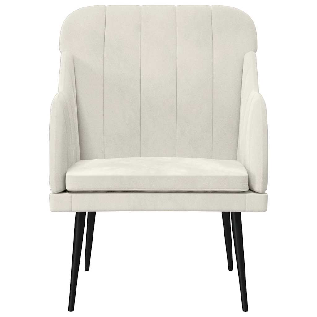 Πολυθρόνα Κρεμ 63x76x80 εκ. Βελούδινη