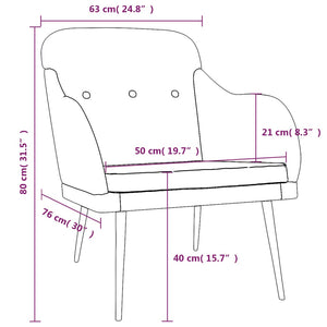 Πολυθρόνα Taupe 63 x 76 x 80 εκ. Υφασμάτινη