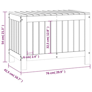 Μπαούλο Αποθήκευσης Κήπου 76 x 42,5 x 54 εκ. Μασίφ Ξύλο Πεύκου