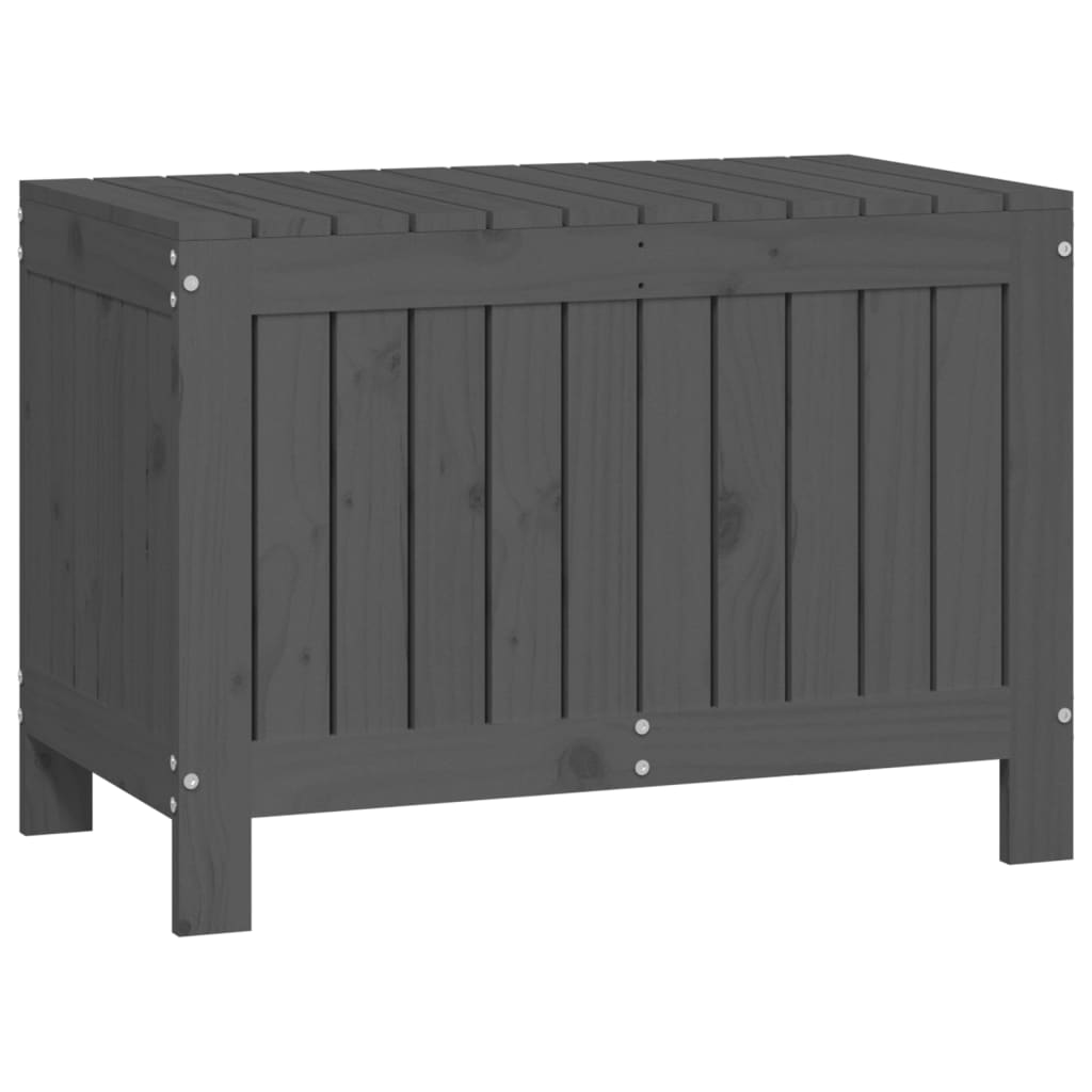Κουτί Αποθήκευσης Κήπου Γκρι 76x42,5x54 εκ. Μασίφ Ξύλο Πεύκου