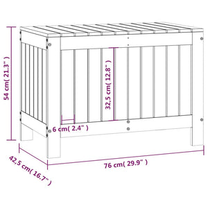 Κουτί Αποθήκευσης Καφέ Μελί 76x42,5x54 εκ. Μασίφ Ξύλο Πεύκου - Pakobazaar