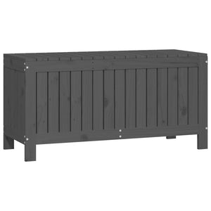 Κουτί Αποθήκευσης Κήπου Γκρι 108x42,5x54 εκ. Μασίφ Ξύλο Πεύκου
