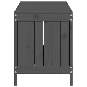 Κουτί Αποθήκευσης Κήπου Γκρι 108x42,5x54 εκ. Μασίφ Ξύλο Πεύκου