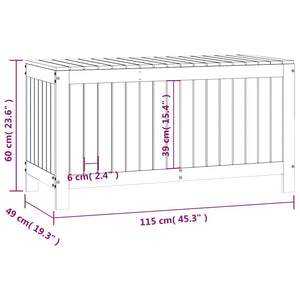 Κουτί Αποθήκευσης Καφέ Μελί 115x49x60 εκ. Μασίφ Ξύλο Πεύκου