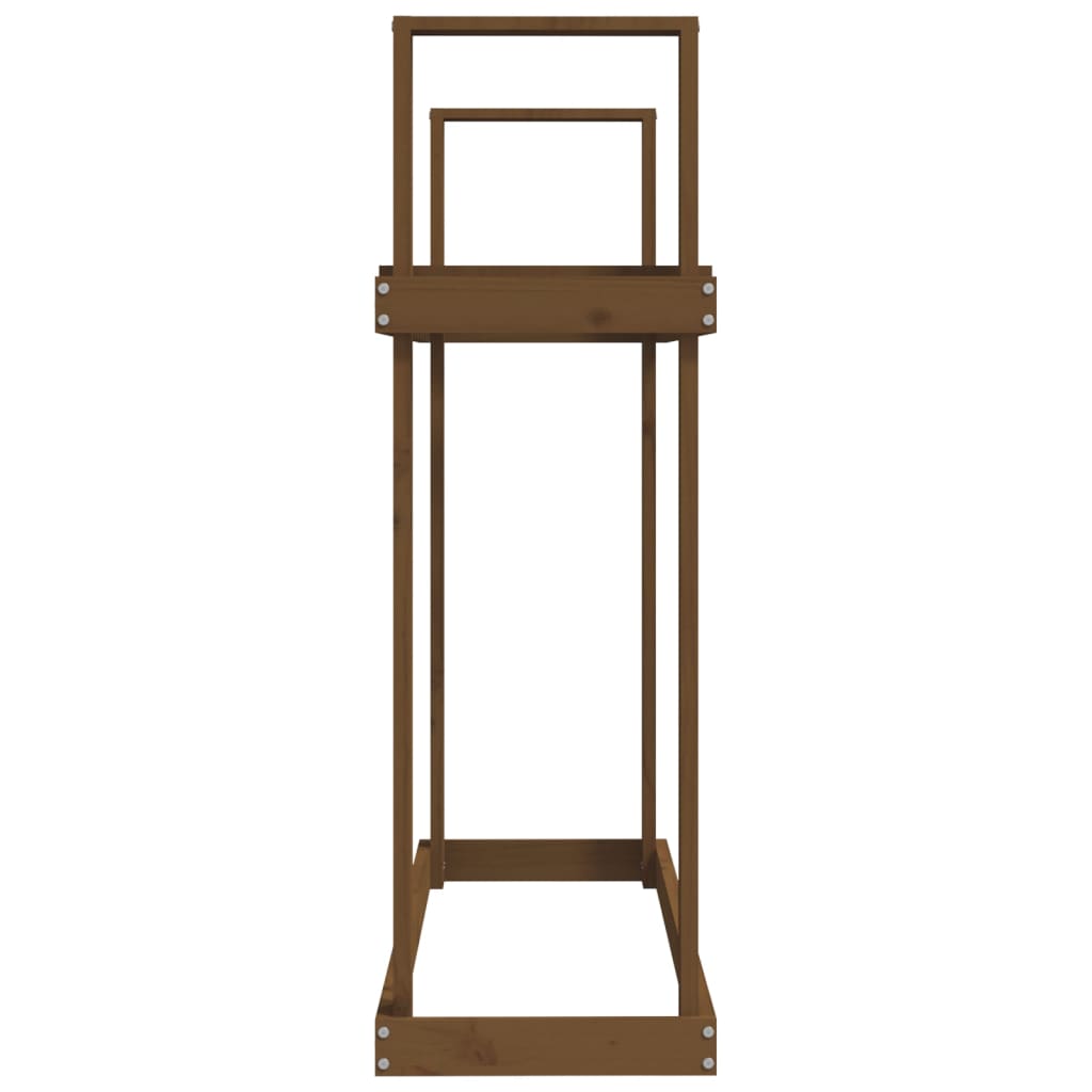 Ραφιέρα Καυσόξυλων Καφέ Μελί 110x35x108,5 εκ. Μασίφ Ξύλο Πεύκου