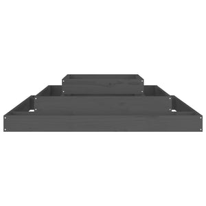 Ζαρντινιέρα Γκρι 110 x 110 x 27 εκ. από Μασίφ Ξύλο Πεύκου