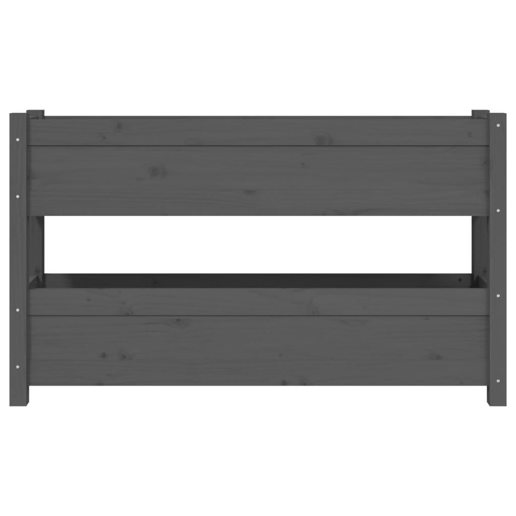 Ζαρντινιέρα Γκρι 112x25x66 εκ. από Μασίφ Ξύλο Πεύκου