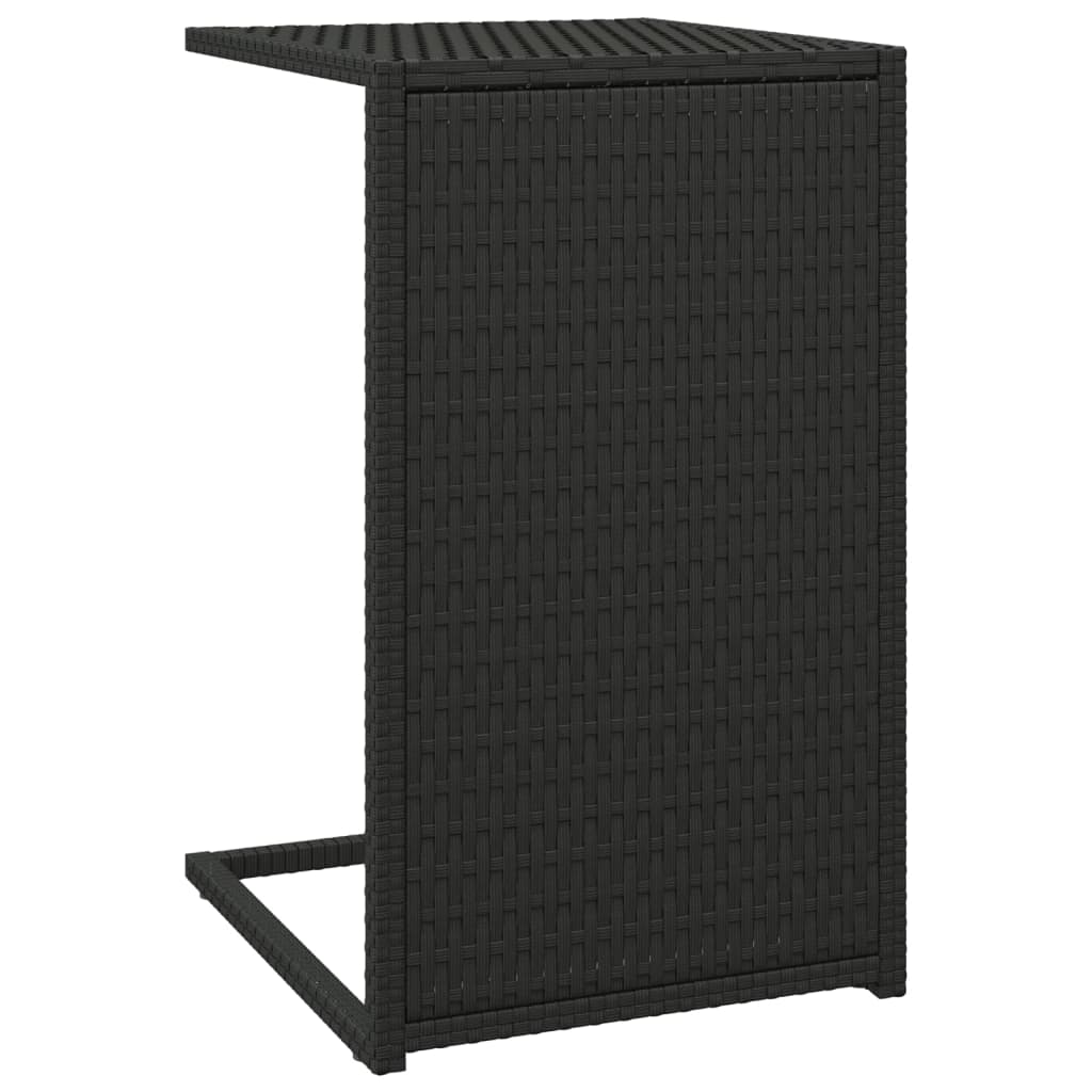 Τραπέζι Πτυσσόμενο Γ Μαύρο 40 x 35 x 60 εκ. από Συνθετικό Ρατάν