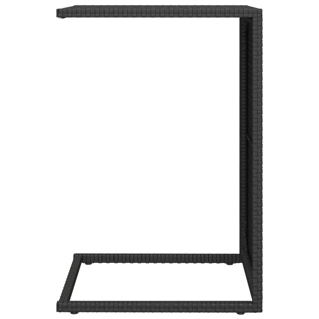 Τραπέζι Πτυσσόμενο Γ Μαύρο 40 x 35 x 60 εκ. από Συνθετικό Ρατάν