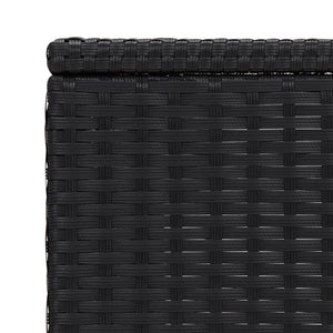 Τραπέζι Πτυσσόμενο Γ Μαύρο 40 x 35 x 60 εκ. από Συνθετικό Ρατάν