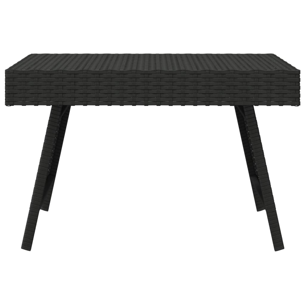 Τραπεζάκι Βοηθητικό Πτυσσόμενο Μαύρο 60x40x38 εκ. Συνθ. Ρατάν
