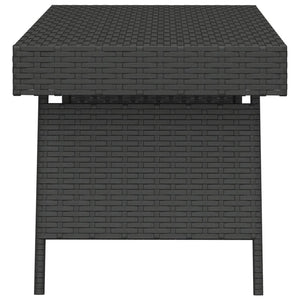 Τραπεζάκι Βοηθητικό Πτυσσόμενο Μαύρο 60x40x38 εκ. Συνθ. Ρατάν