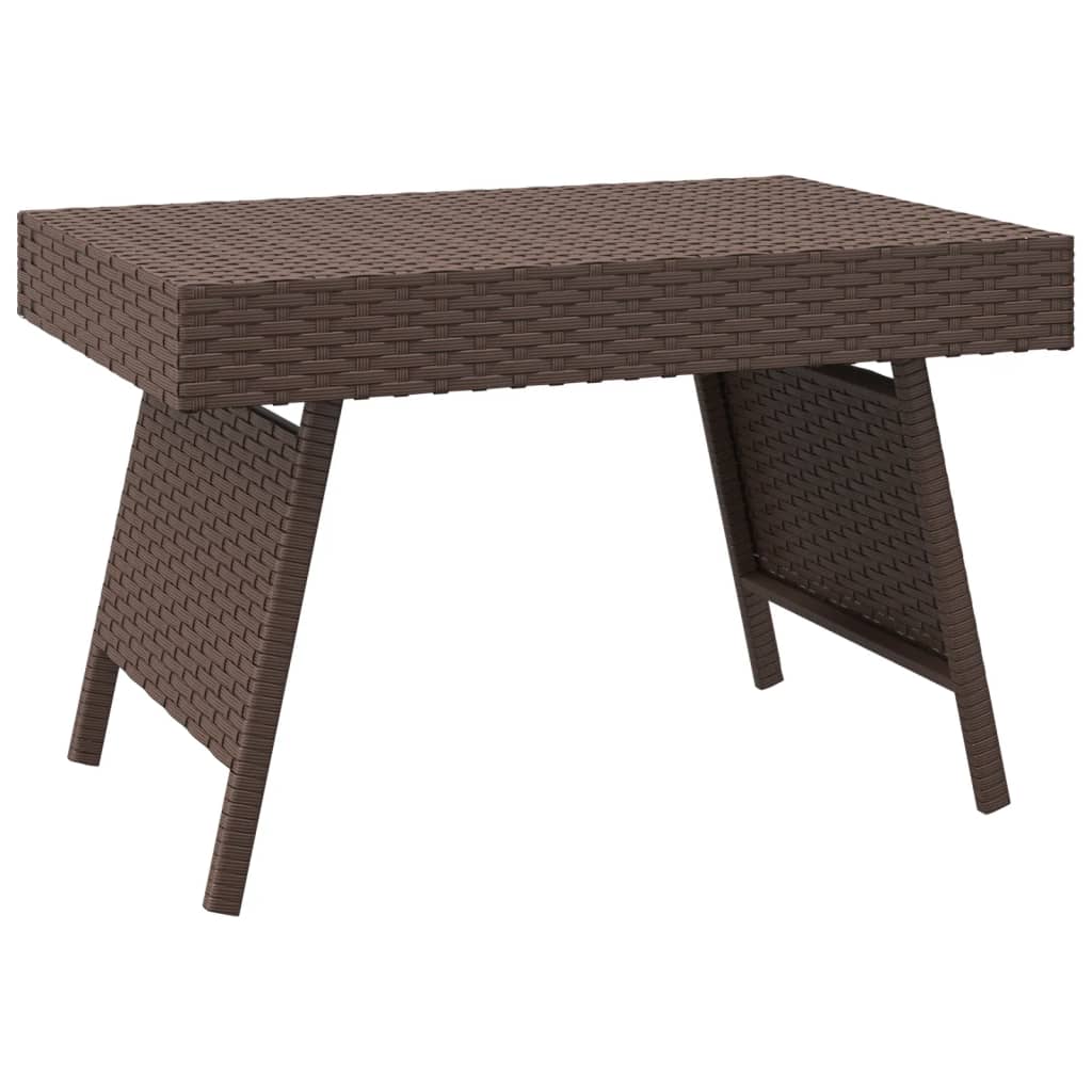 Τραπεζάκι Βοηθητικό Πτυσσόμενο Καφέ 60x40x38εκ. Συνθετικό Ρατάν