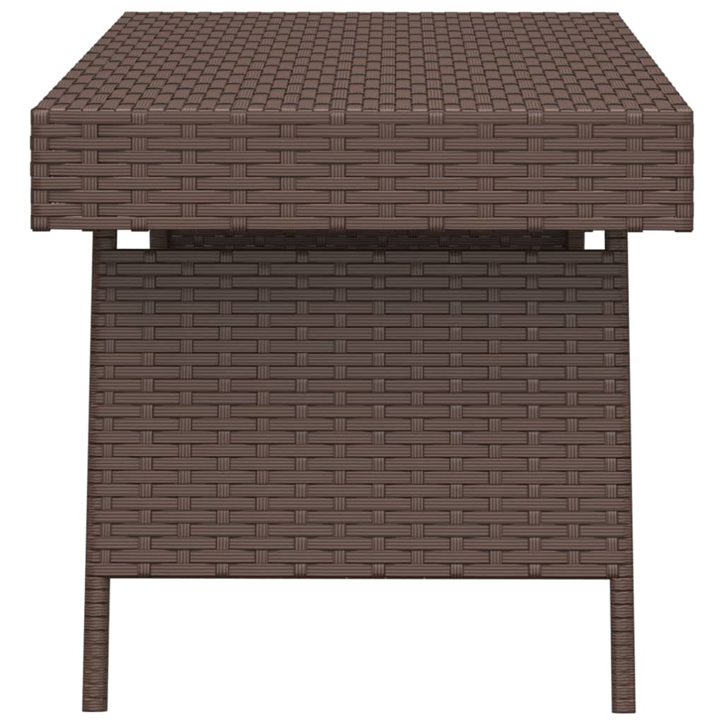 Τραπεζάκι Βοηθητικό Πτυσσόμενο Καφέ 60x40x38εκ. Συνθετικό Ρατάν