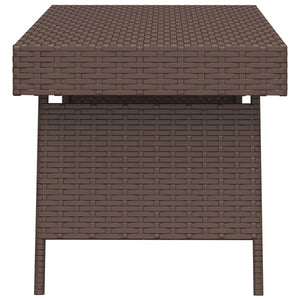 Τραπεζάκι Βοηθητικό Πτυσσόμενο Καφέ 60x40x38εκ. Συνθετικό Ρατάν