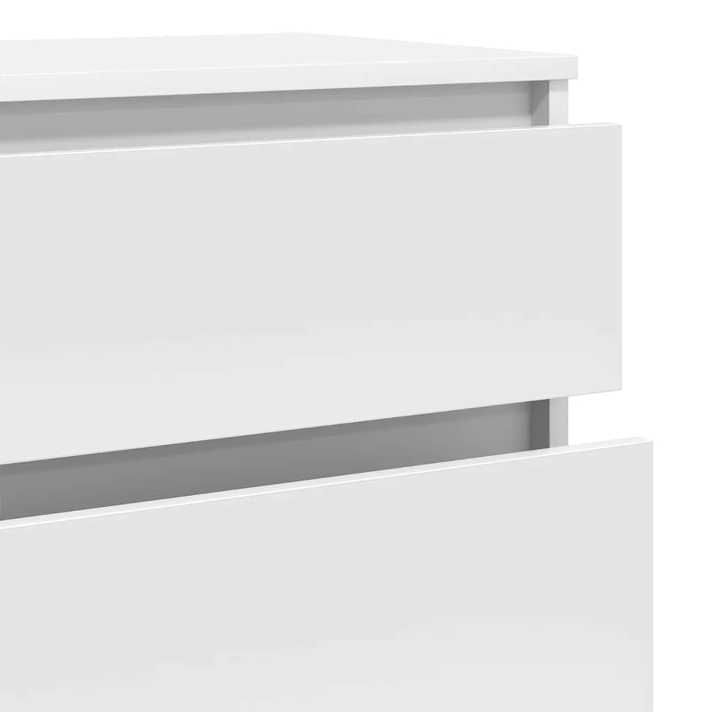 Συρταριέρα Λευκή 60 x 36 x 103 εκ. από Επεξεργασμένο Ξύλο