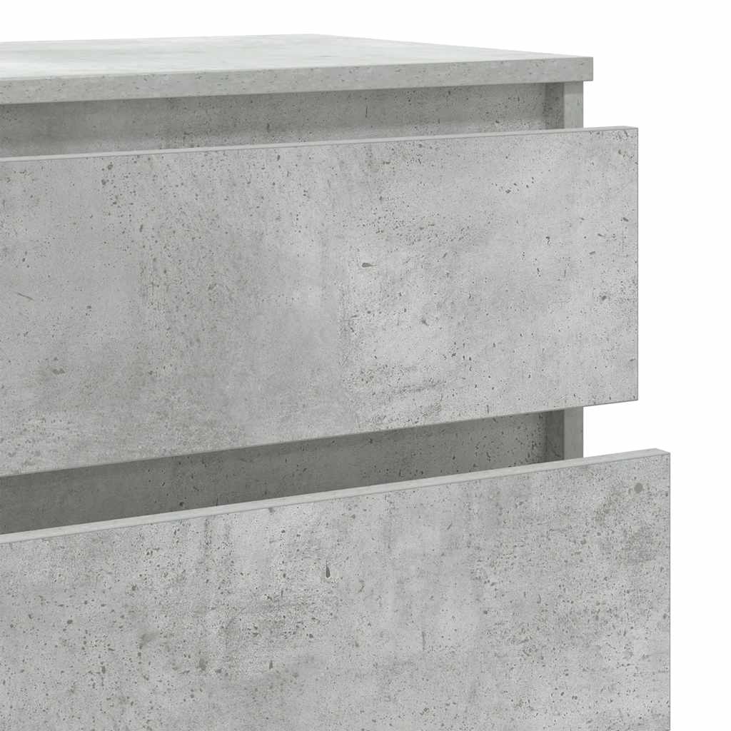 Συρταριέρα Γκρι Σκυροδέματος 60x36x103 εκ. Επεξεργασμένο Ξύλο - Pakobazaar