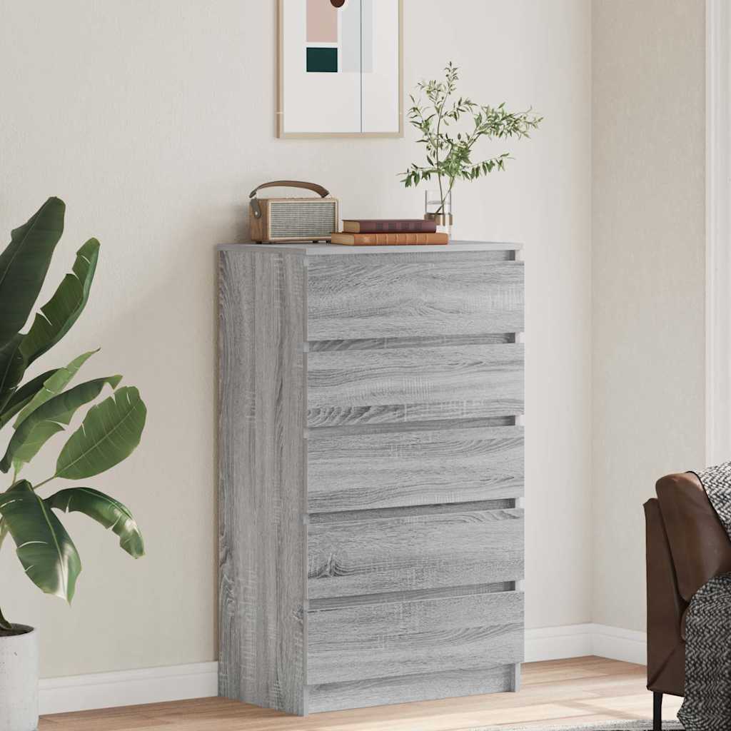 Συρταριέρα Γκρι Sonoma 60x36x103 εκ. από Επεξεργασμένο Ξύλο