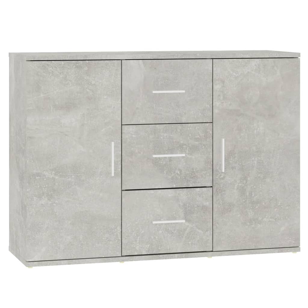 Ντουλάπι Γκρι Σκυροδέματος 91x29,5x65 εκ. Επεξεργασμένο Ξύλο