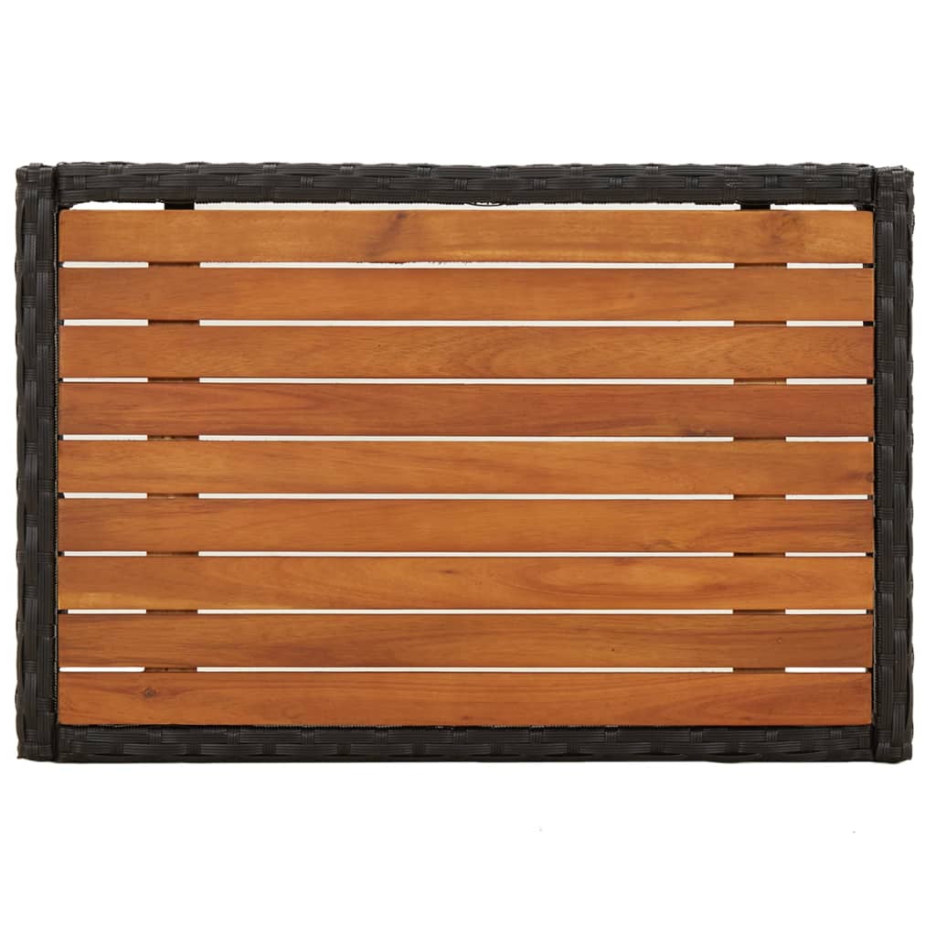 Σαλόνι Κήπου Σετ 3 Τεμαχίων Μαύρο Συνθετικό Ρατάν με Μαξιλάρια