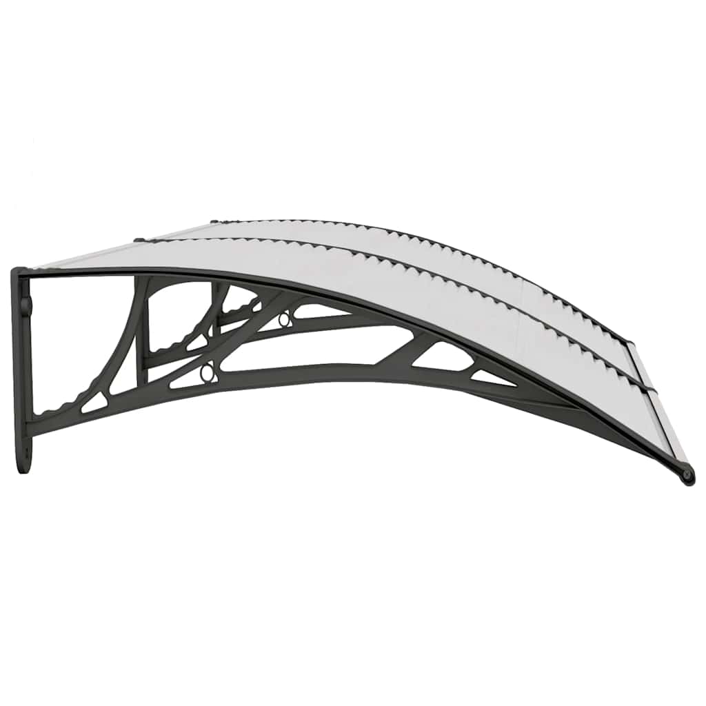 Στέγαστρο Πόρτας Μαύρο & Διαφανές 150 x 75 εκ από Πολυκαρβονικό - PAKOBAZAAR