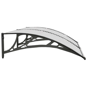 Στέγαστρο Πόρτας Μαύρο & Διαφανές 150 x 75 εκ από Πολυκαρβονικό - PAKOBAZAAR