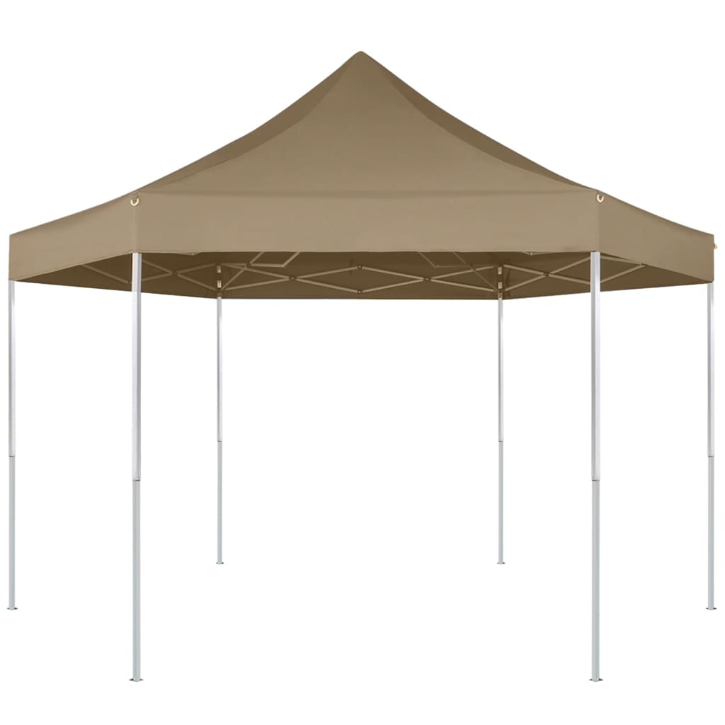 Εξαγωνική Πτυσσόμενη Τέντα 3,6 x 3,1 μ. Taupe 220 γρ/μ²