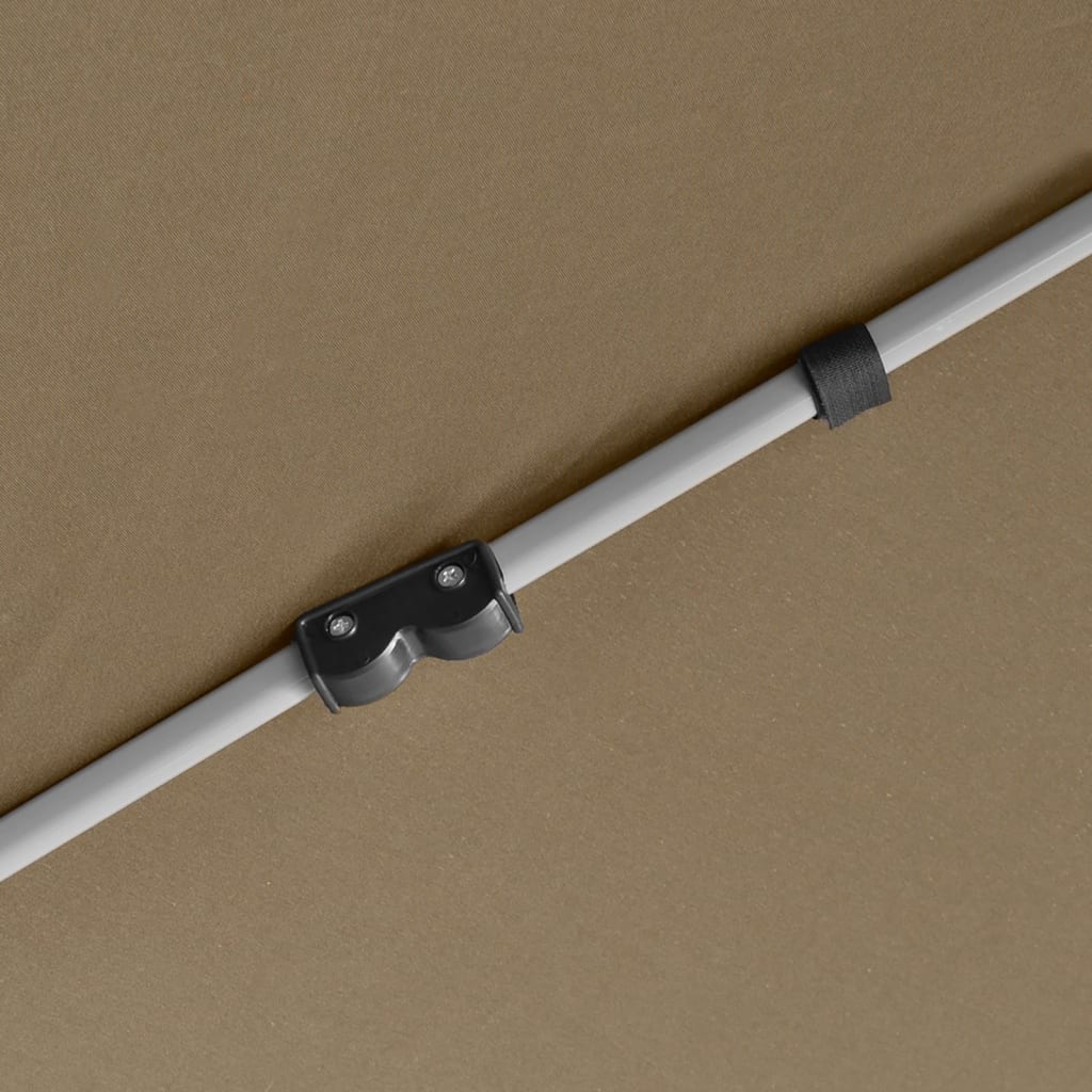 Εξαγων. Τέντα με Πλαϊνά Τοιχώματα 3,6x3,1 μ. Γκρι/Μπεζ 220γρ/μ²