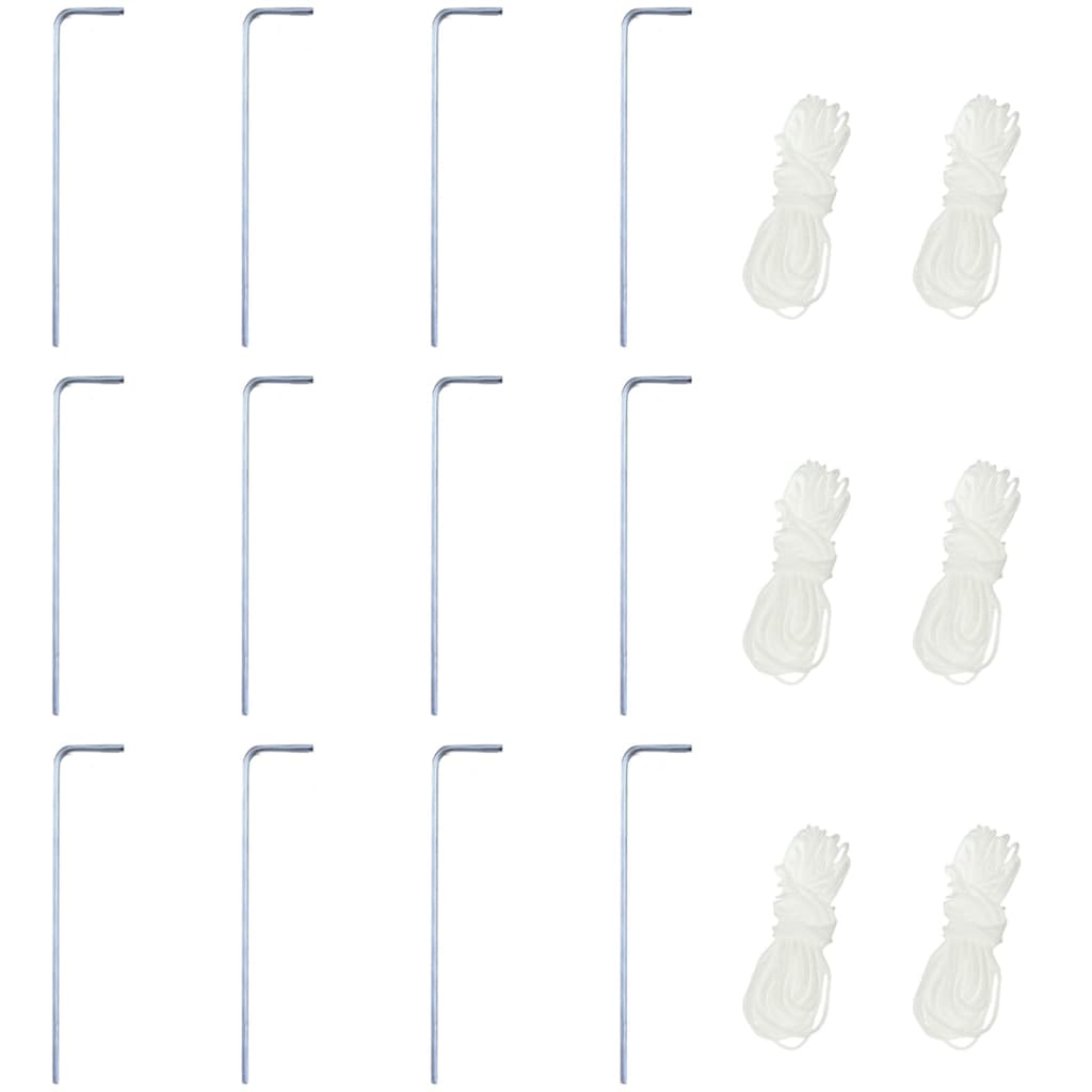 Εξαγων. Τέντα με Πλαϊνά Τοιχώματα 3,6x3,1 μ. Γκρι/Μπεζ 220γρ/μ²