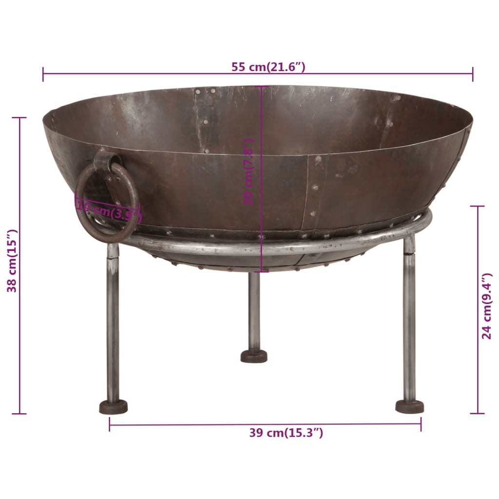 Εστία Φωτιάς 55x55x38 εκ. Σίδερο - Pakobazaar