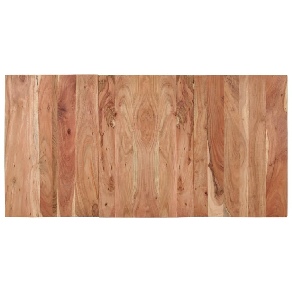 Τραπεζαρία Μαύρη 140 x 70 x 76 εκ. από Μασίφ Ξύλο Ακακίας