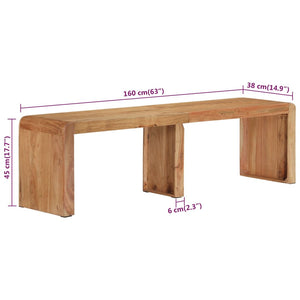 Παγκάκι 160 x 38 x 45 εκ. από Μασίφ Ξύλο Ακακίας - Pakobazaar