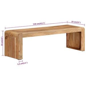 Έπιπλο Τηλεόρασης 110 x 33 x 33 εκ. από Μασίφ Ξύλο Ακακίας - Pakobazaar