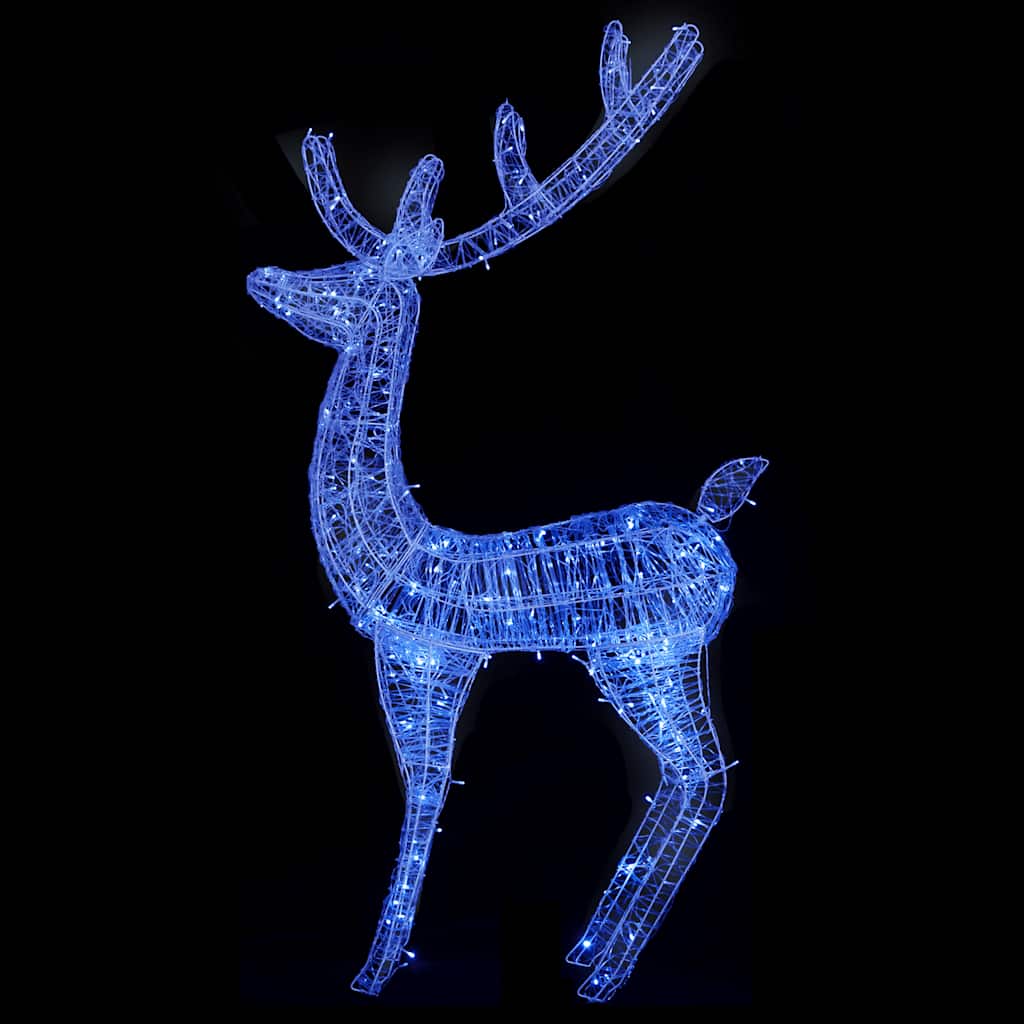 Χριστουγ. Τάρανδοι XXL 2 τεμ. 250 LED Μπλε 180 εκ. Ακρυλικό