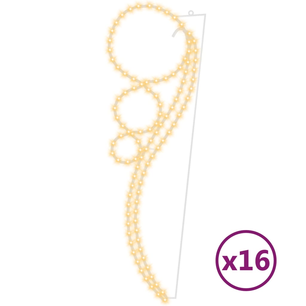 Φωτοσωλήνες Μπάλες 16 τεμ. Θερμό Λευκό 111,5 x 35 x 4,5 εκ.