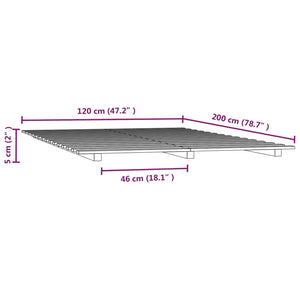 Πλαίσιο Κρεβατιού 120 x 200 εκ. από Μασίφ Ξύλο Πεύκου