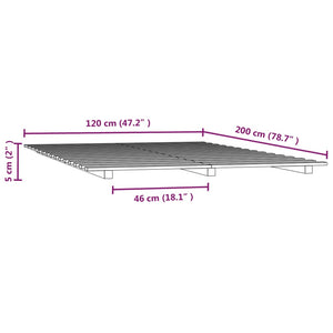 Πλαίσιο Κρεβατιού Καφέ Μελί 120 x 200 εκ. από Μασίφ Ξύλο Πεύκου