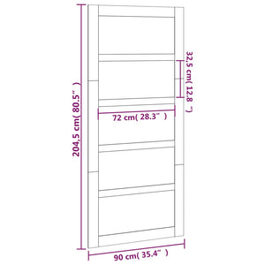 Πόρτα Αχυρώνα 90x1,8x204,5 εκ. από Μασίφ Ξύλο Πεύκου