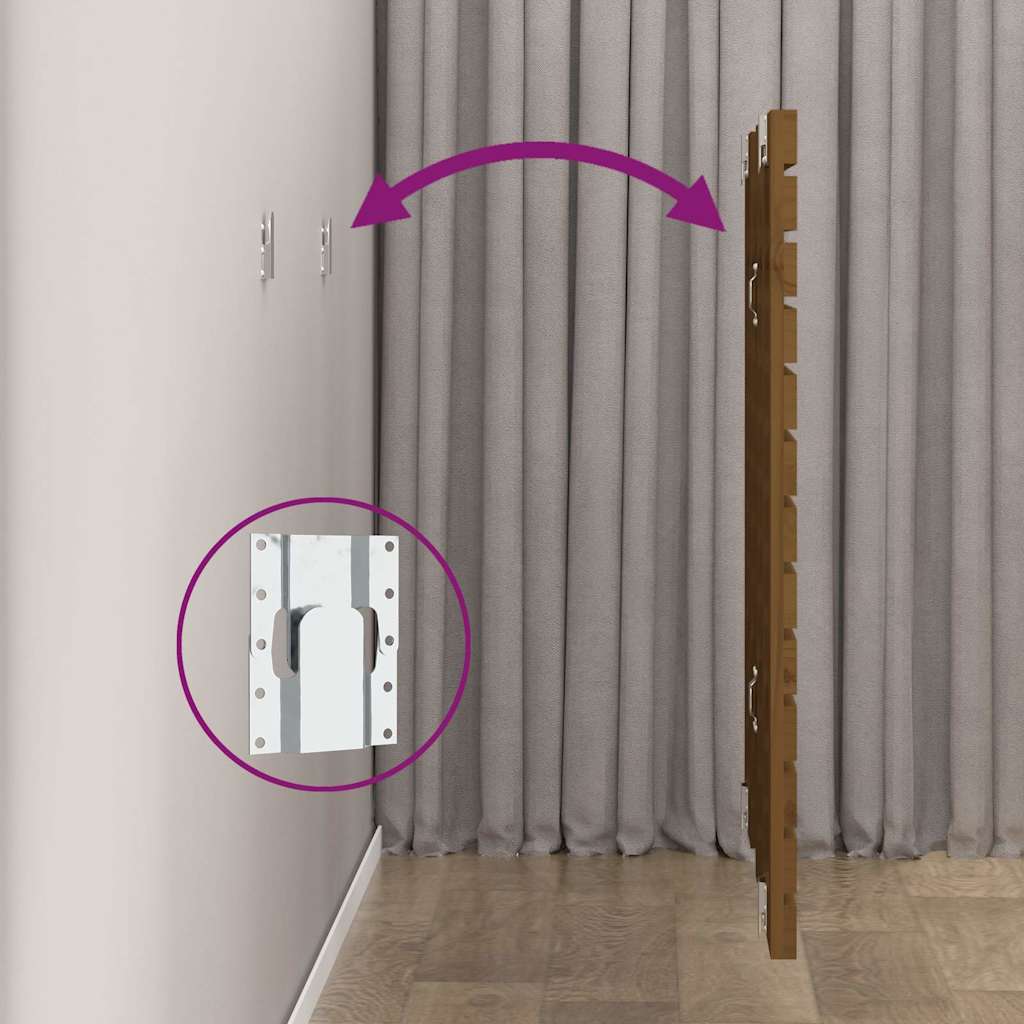 Κεφαλάρι Τοίχου Μελί 96x3x91,5 εκ. από Μασίφ Ξύλο Πεύκου