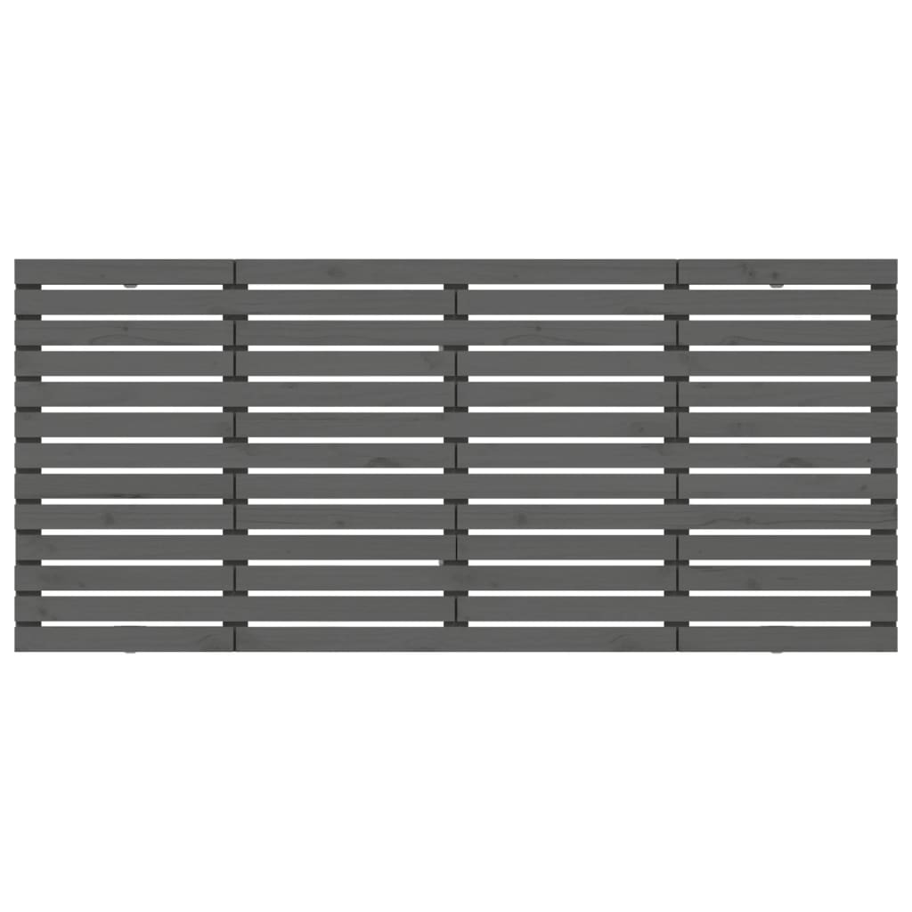 Κεφαλάρι Τοίχου Γκρι 156x3x91,5 εκ. από Μασίφ Ξύλο Πεύκου - Pakobazaar