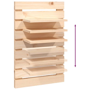 Ράφια Κομοδίνου Επιτοίχια 2 τεμ. από Μασίφ Ξύλο Πεύκου