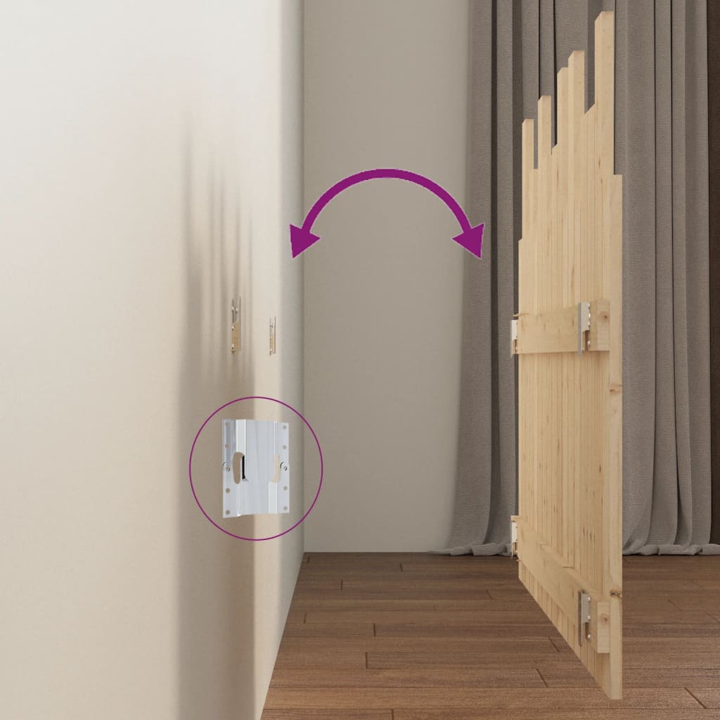 Κεφαλάρι Επιτοίχιο 108 x 3 x 80 εκ. από Μασίφ Ξύλο Πεύκου