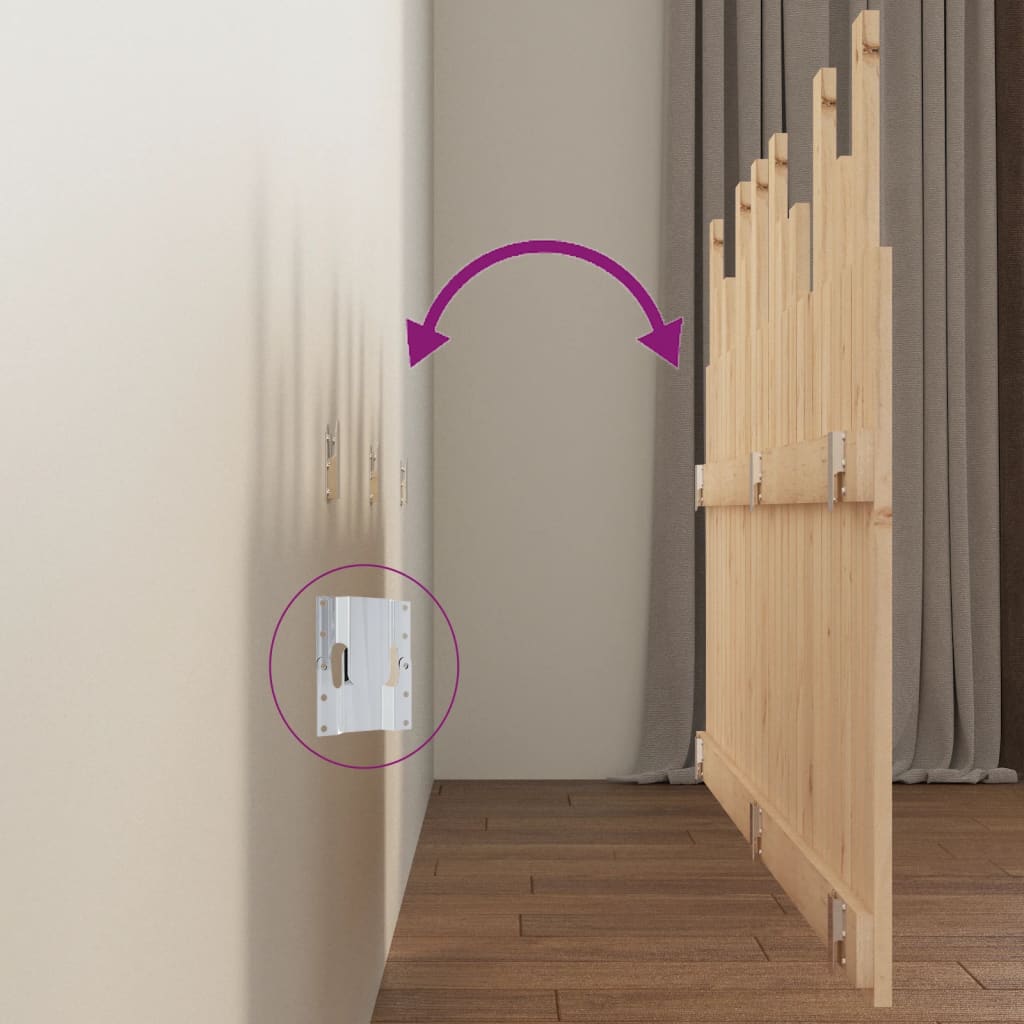 Κεφαλάρι Τοίχου 159,5x3x80 εκ. από Μασίφ Ξύλο Πεύκου