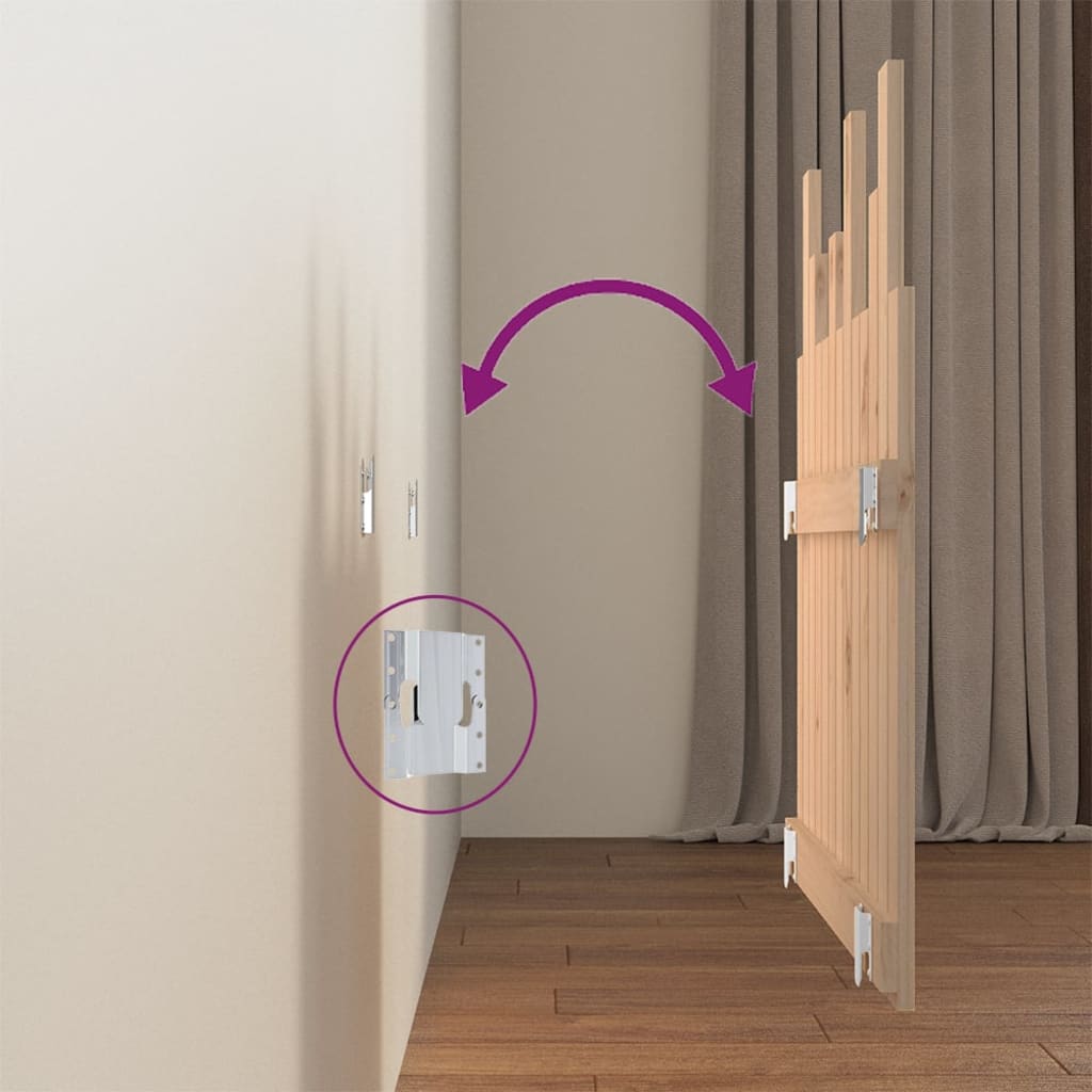 Κεφαλάρι Τοίχου 82,5x3x80 εκ. από Μασίφ Ξύλο Πεύκου