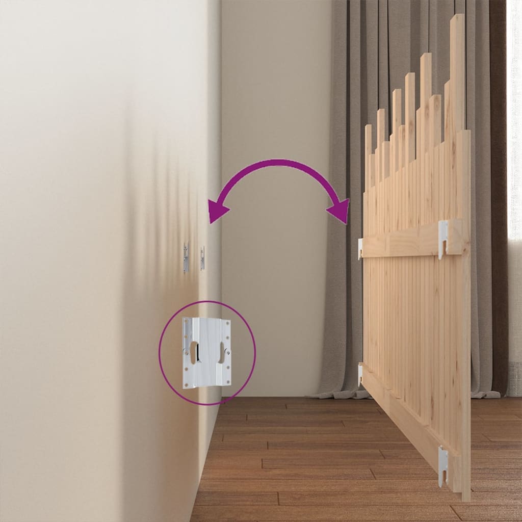 Κεφαλάρι Τοίχου 185x3x80 εκ. από Μασίφ Ξύλο Πεύκου