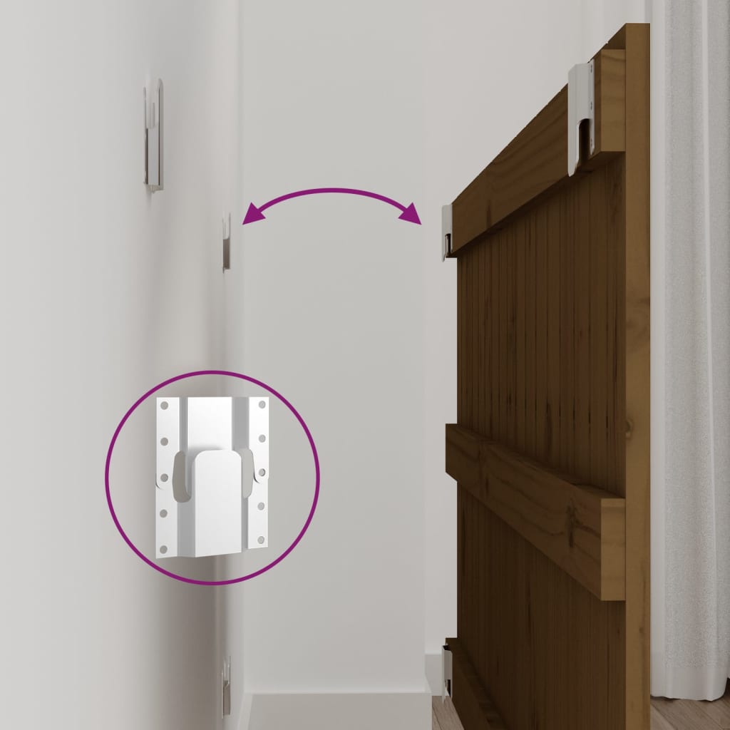 Κεφαλάρι Τοίχου Μελί 95,5x3x60 εκ. από Μασίφ Ξύλο Πεύκου